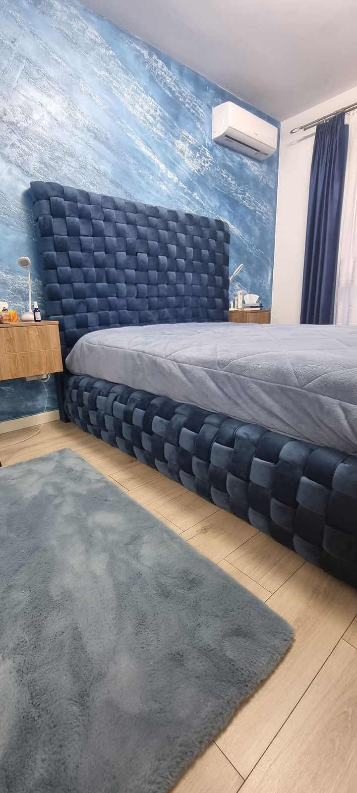 Tăblie împletită bleumarin
